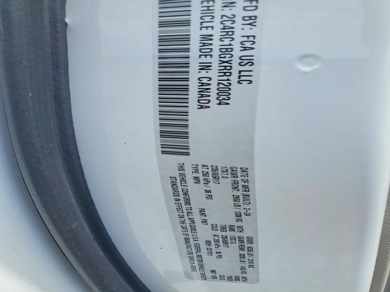 65272376 :رقم المزاد ، 2C4RC1BGXRR120034 vin ، 2024 Chrysler Pacifica مزاد بيع