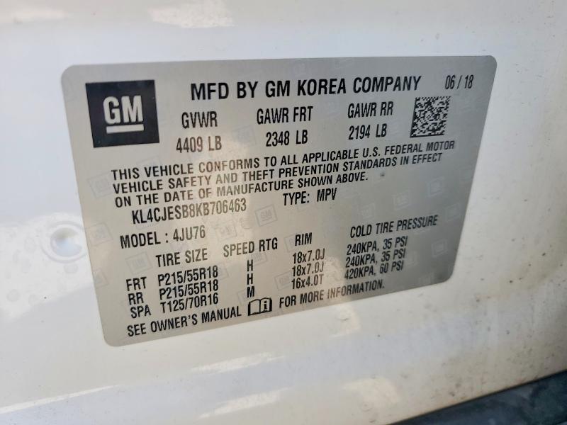 Aukcja sprzedaży 2019 Buick Encore, vin: KL4CJESB8KB706463, numer aukcji: 67026296