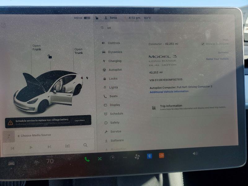 Aukcja sprzedaży 2021 Tesla Model 3, vin: 5YJ3E1EB0MF937615, numer aukcji: 64666076
