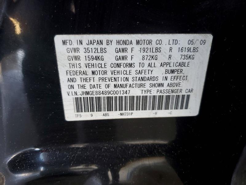 Aukcja sprzedaży 2009 Honda Fit, vin: JHMGE88489C001347, numer aukcji: 64149076