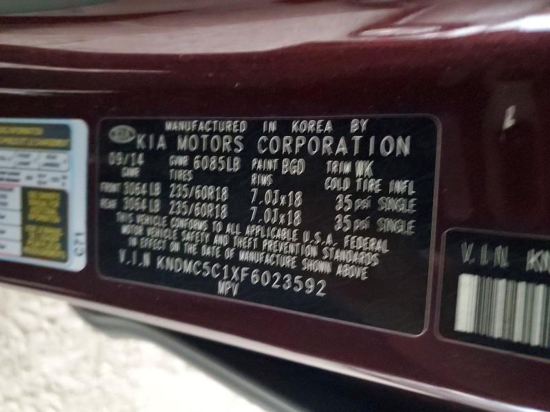 Продажа на аукционе авто 2015 Kia Sedona, vin: KNDMC5C1XF6023592, номер лота: 67081636