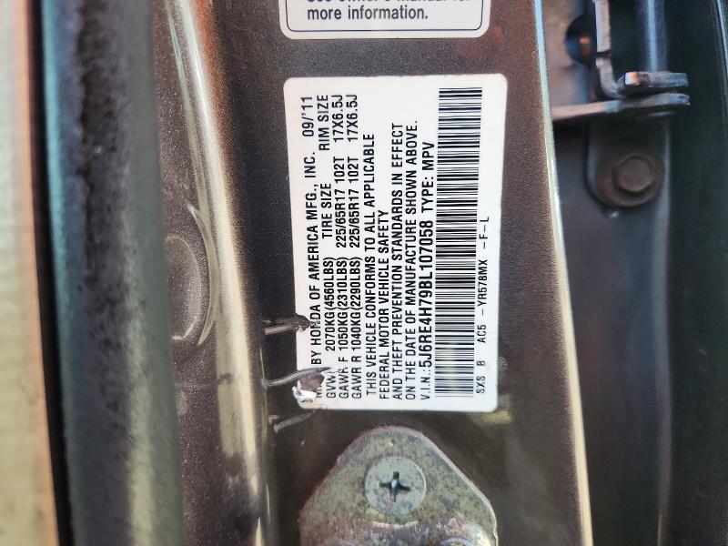 Продаж на аукціоні авто 2011 Honda Cr-v, vin: 5J6RE4H79BL107058, номер лоту: 66035996