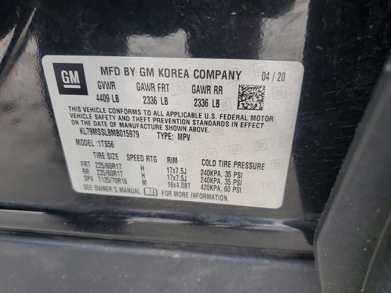 65752316 :رقم المزاد ، KL79MSSL8MB015979 vin ، 2021 Chevrolet Trailblazer مزاد بيع
