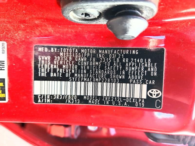 Aukcja sprzedaży 2021 Toyota Corolla, vin: 5YFEPMAEXMP228103, numer aukcji: 65483846