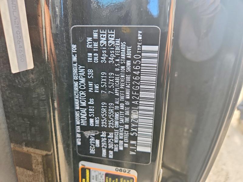 2015 Hyundai Santa Fe Sport მანქანა იყიდება აუქციონზე, vin: 5XYZWDLA2FG264650, აუქციონის ნომერი: 66195486