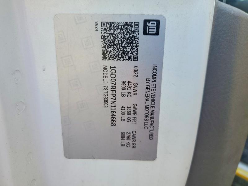 63763456 :رقم المزاد ، 1GD07RFP7N1164668 vin ، 2022 Gmc Savana مزاد بيع