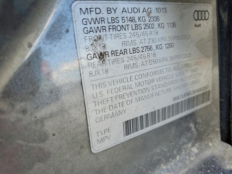 2014 Audi A4 Allroad მანქანა იყიდება აუქციონზე, vin: WA1UFAFL5EA063341, აუქციონის ნომერი: 65004086