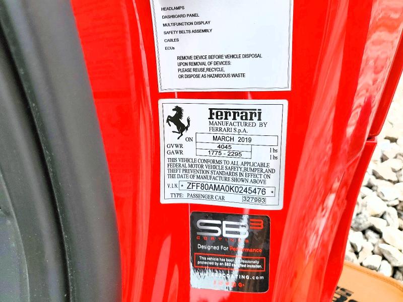 Продажа на аукционе авто 2019 Ferrari 488 Spider, vin: ZFF80AMA0K0245476, номер лота: 63402056