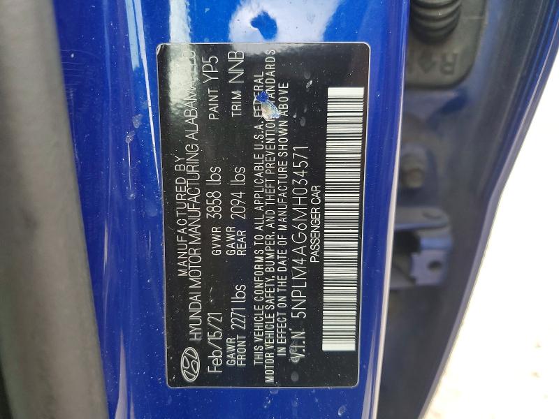 Aukcja sprzedaży 2021 Hyundai Elantra, vin: 5NPLM4AG6MH034571, numer aukcji: 67125826