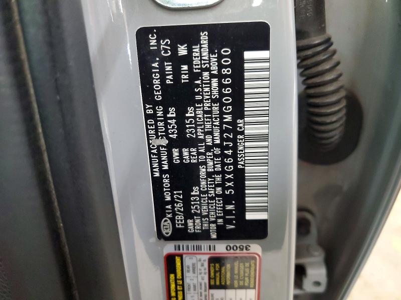Aukcja sprzedaży 2021 Kia K5, vin: 5XXG64J27MG066800, numer aukcji: 67394516