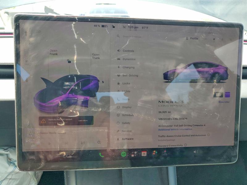 65366526 :رقم المزاد ، 5YJ3E1EA3SF027476 vin ، 2025 Tesla Model 3 مزاد بيع