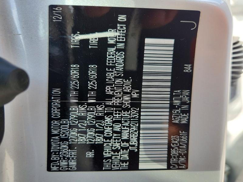 Aukcja sprzedaży 2017 Lexus Nx 200t, vin: JTJBARBZ9H2113092, numer aukcji: 62592176