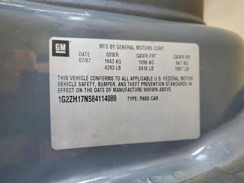 Auction sale of the 2008 Pontiac G6, vin: 1G2ZH17N584114088, lot number: 65178416