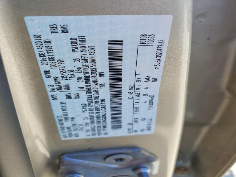 Aukcja sprzedaży 2018 Ford Escape, vin: 1FMCU0GD6JUC88736, numer aukcji: 66216886