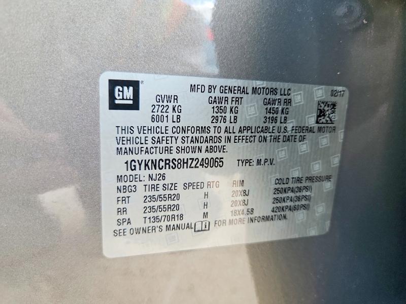 Aukcja sprzedaży 2017 Cadillac Xt5, vin: 1GYKNCRS8HZ249065, numer aukcji: 66944136