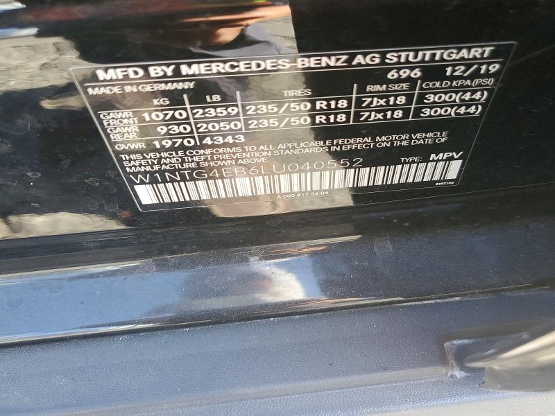 Auction sale of the 2020 Mercedes-benz Gla, vin: W1NTG4EB6LU040552, lot number: 66314066