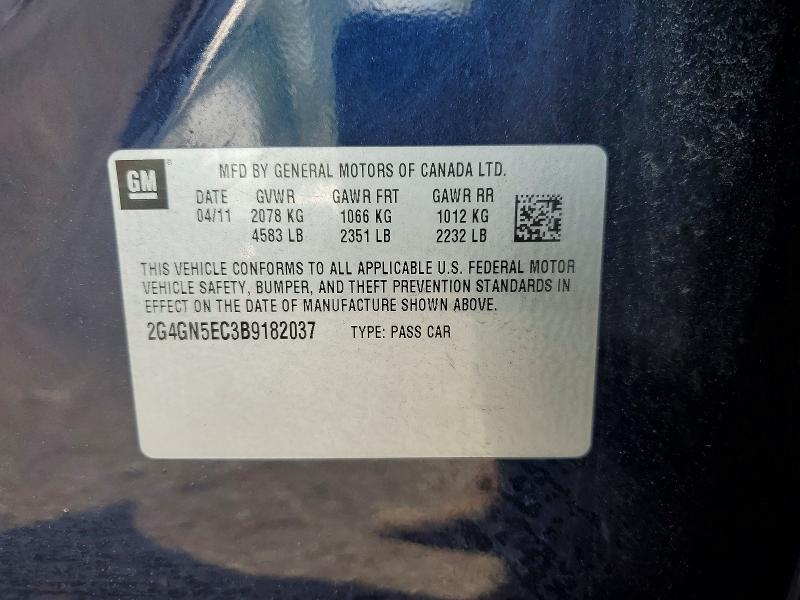 Продажа на аукционе авто 2011 Buick Regal, vin: 2G4GN5EC3B9182037, номер лота: 65174836