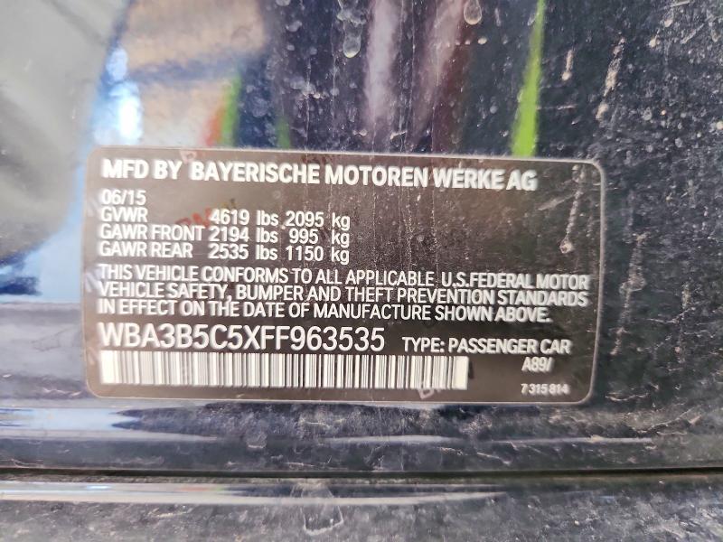 2015 Bmw 328 მანქანა იყიდება აუქციონზე, vin: WBA3B5C5XFF963535, აუქციონის ნომერი: 64255576