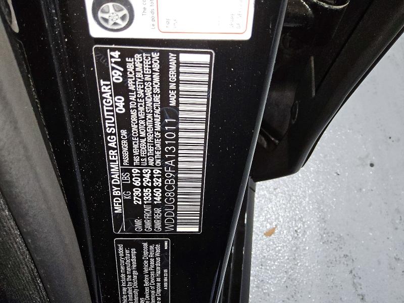 66622426 :رقم المزاد ، WDDUG8CB9FA131011 vin ، 2015 Mercedes-benz S مزاد بيع