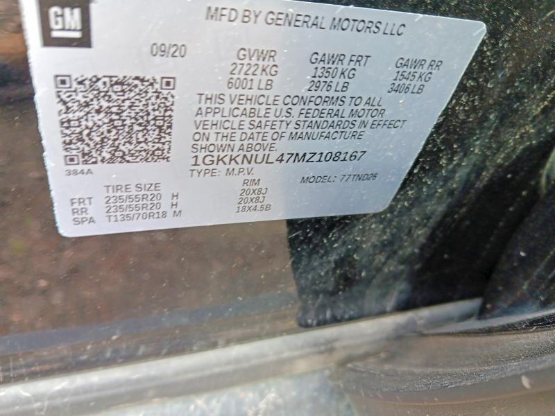 Aukcja sprzedaży 2021 Gmc Acadia, vin: 1GKKNUL47MZ108167, numer aukcji: 63903496
