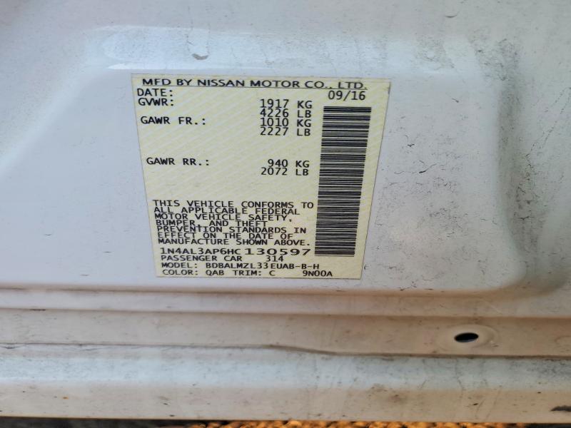 64034906 :رقم المزاد ، 1N4AL3AP6HC130597 vin ، 2017 Nissan Altima مزاد بيع