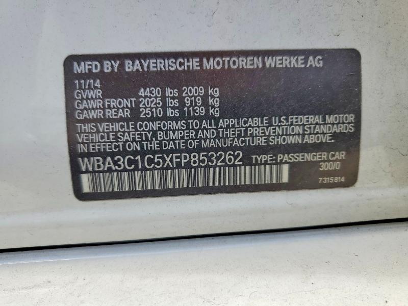 Aukcja sprzedaży 2015 Bmw 328, vin: WBA3C1C5XFP853262, numer aukcji: 66399806