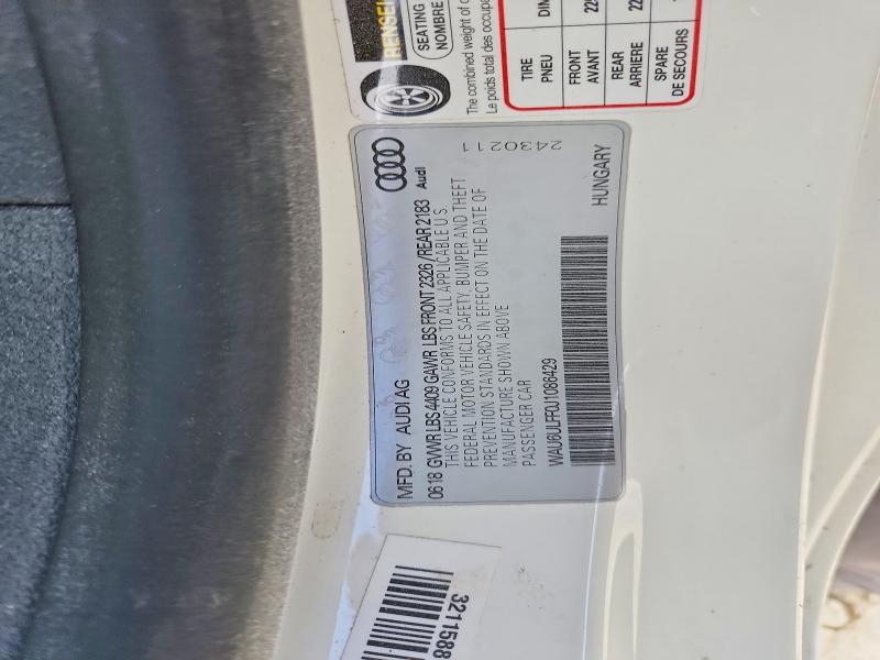64340296 :رقم المزاد ، WAU6ULFF0J1086429 vin ، 2018 Audi A3 مزاد بيع
