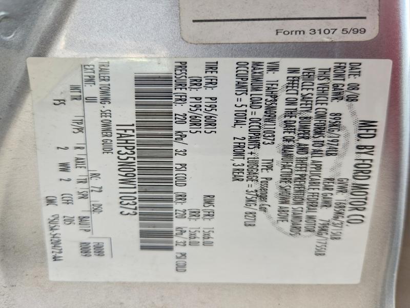 Продаж на аукціоні авто 2009 Ford Focus, vin: 1FAHP35N09W110373, номер лоту: 62344966