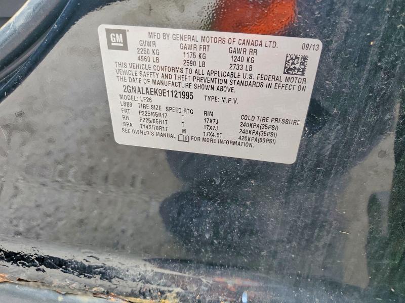 Продажа на аукционе авто 2014 Chevrolet Equinox, vin: 2GNALAEK9E1121995, номер лота: 64046696