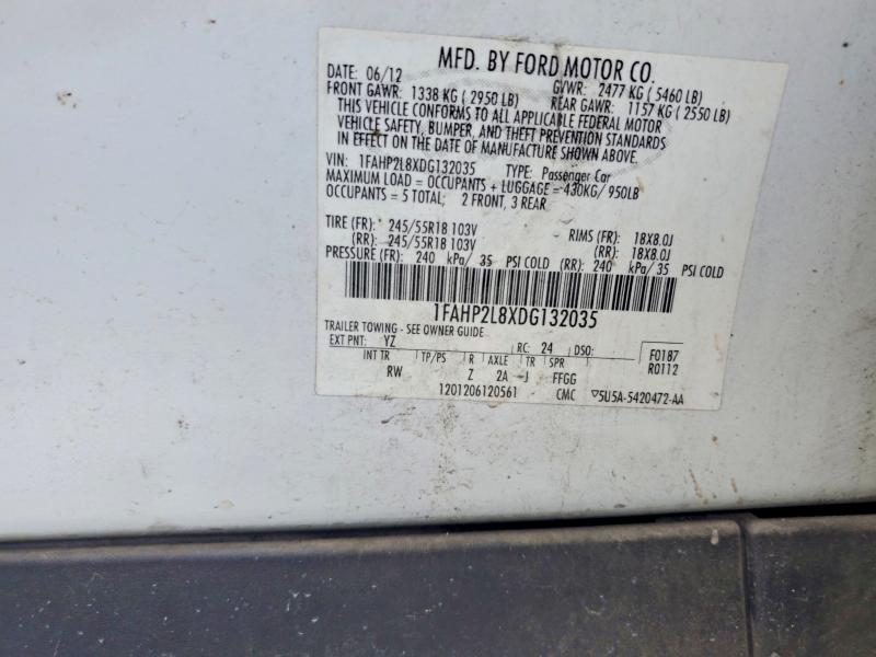 Продаж на аукціоні авто 2013 Ford Taurus, vin: 1FAHP2L8XDG132035, номер лоту: 64435436