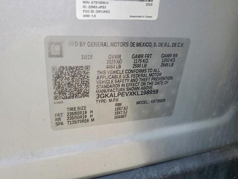 Продаж на аукціоні авто 2019 Gmc Terrain, vin: 3GKALPEVXKL198959, номер лоту: 63722766