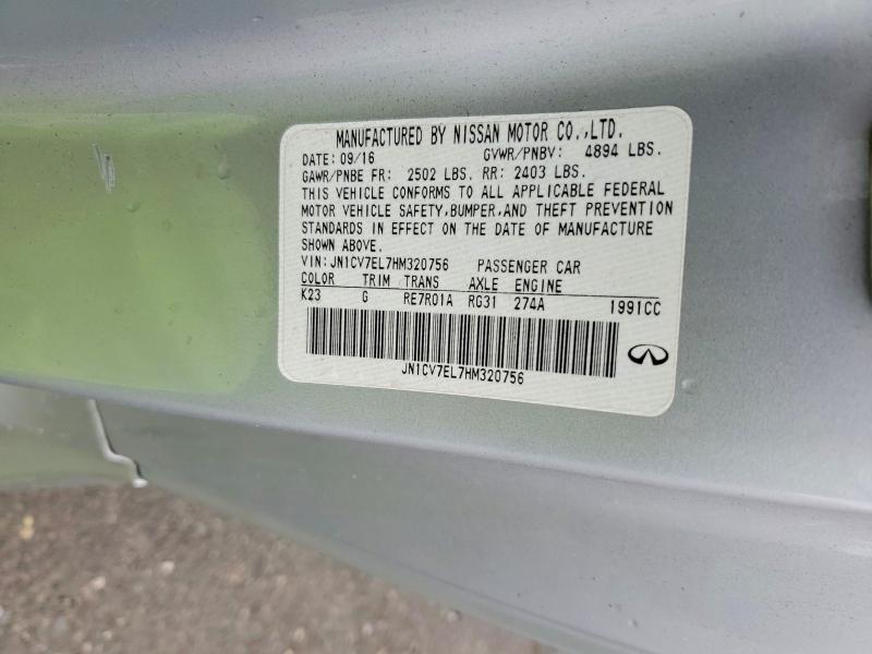 Продаж на аукціоні авто 2017 Infiniti Q60, vin: JN1CV7EL7HM320756, номер лоту: 63599176