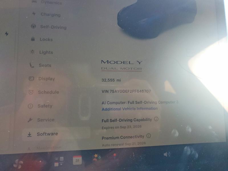 Продаж на аукціоні авто 2023 Tesla Model Y, vin: 7SAYGDEF2PF646707, номер лоту: 67553276