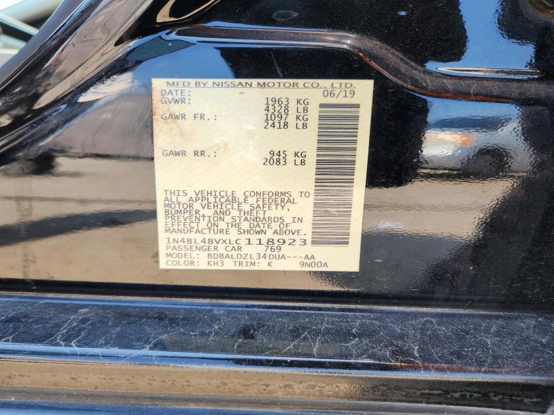 2020 Nissan Altima მანქანა იყიდება აუქციონზე, vin: 1N4BL4BVXLC118923, აუქციონის ნომერი: 63969066