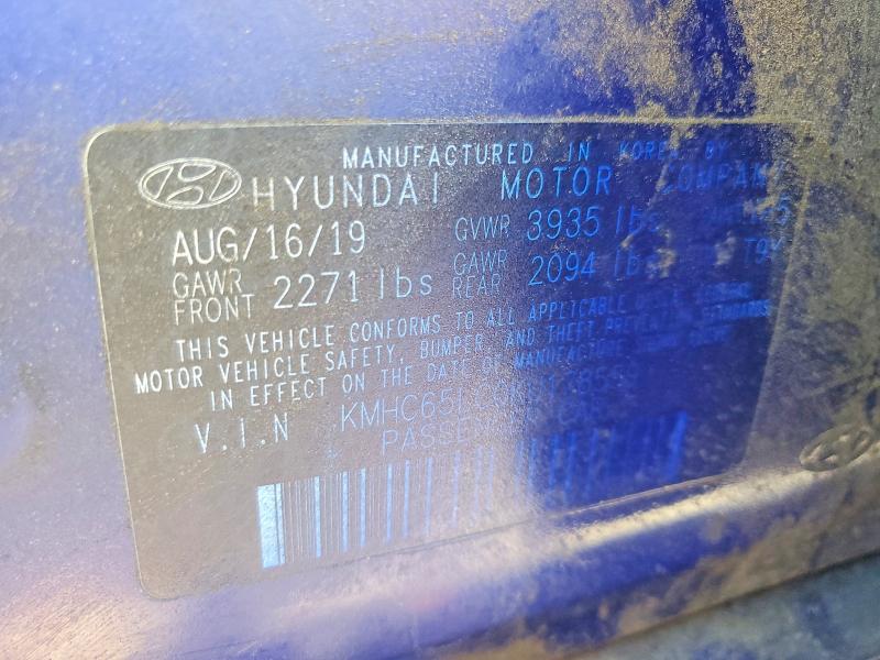 2019 Hyundai Ioniq მანქანა იყიდება აუქციონზე, vin: KMHC65LC0KU178559, აუქციონის ნომერი: 65548406