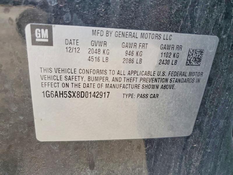 Продаж на аукціоні авто 2013 Cadillac Ats, vin: 1G6AH5SX8D0142917, номер лоту: 62944236