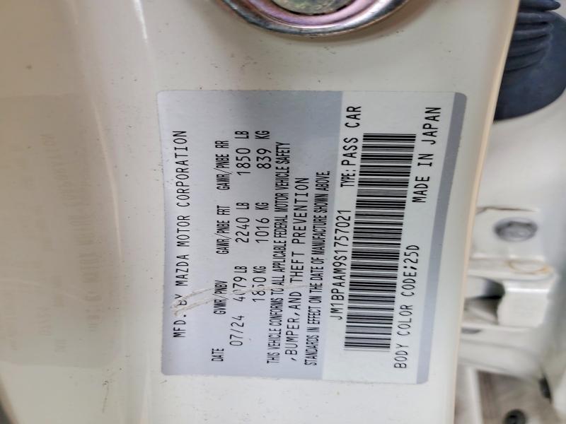 Aukcja sprzedaży 2025 Mazda 3, vin: JM1BPAAM9S1757021, numer aukcji: 65300516