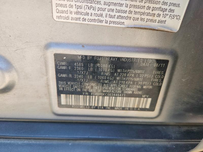 Aukcja sprzedaży 2011 Subaru Outback, vin: 4S4BRBKC0B3446471, numer aukcji: 65576856