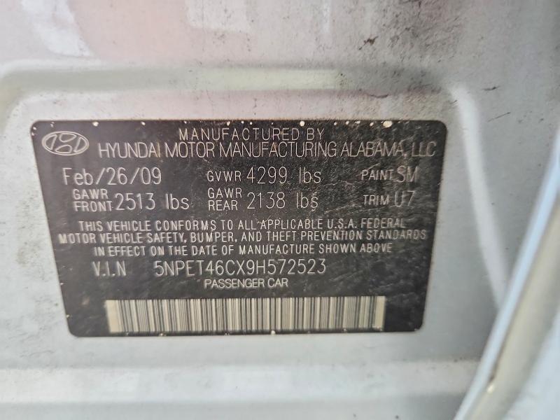 Aukcja sprzedaży 2009 Hyundai Sonata, vin: 5NPET46CX9H572523, numer aukcji: 66204616