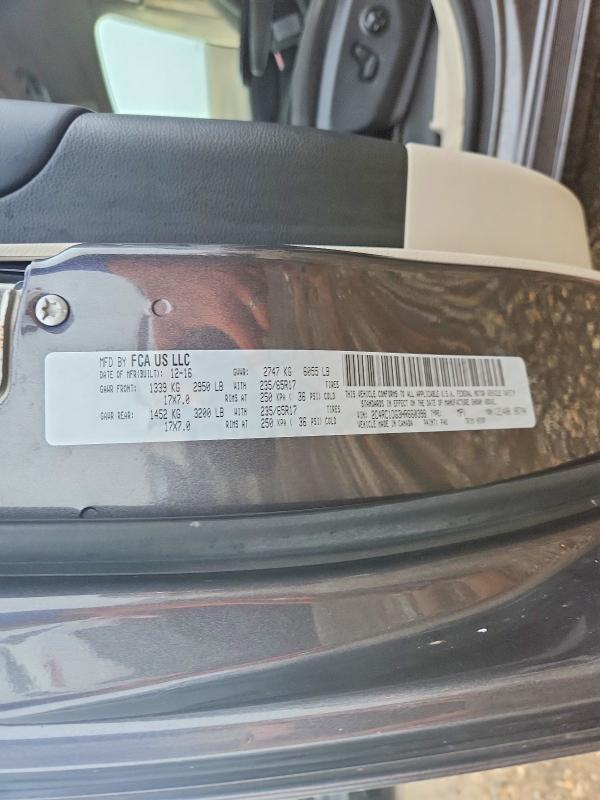 2017 Chrysler Pacifica მანქანა იყიდება აუქციონზე, vin: 2C4RC1DG3HR660398, აუქციონის ნომერი: 64692726