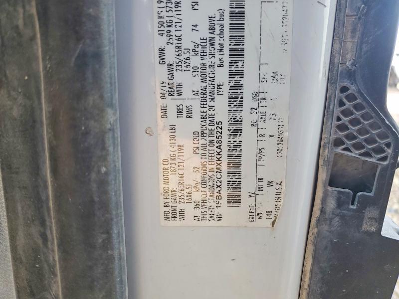 Продажа на аукционе авто 2019 Ford Transit, vin: 1FBAX2CMXKKA85225, номер лота: 64332036