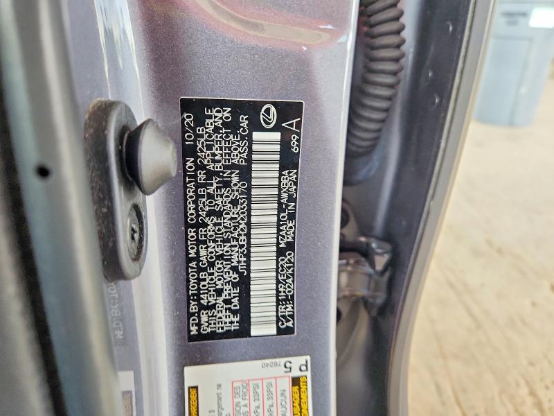 63843006 :رقم المزاد ، JTHP3JBH2M2033170 vin ، 2021 Lexus Ux مزاد بيع