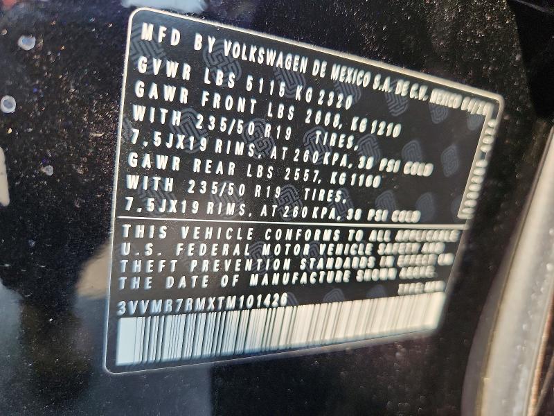 Aukcja sprzedaży 2026 Volkswagen Tiguan, vin: 3VVMR7RMXTM101426, numer aukcji: 64415176