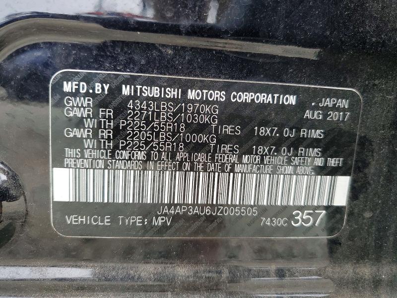 Продажа на аукционе авто 2018 Mitsubishi Outlander Sport, vin: JA4AP3AU6JZ005505, номер лота: 65696126