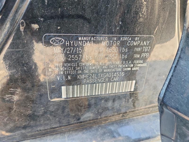 Aukcja sprzedaży 2016 Hyundai Sonata Hybrid, vin: KMHE24L1XGA014516, numer aukcji: 66498086