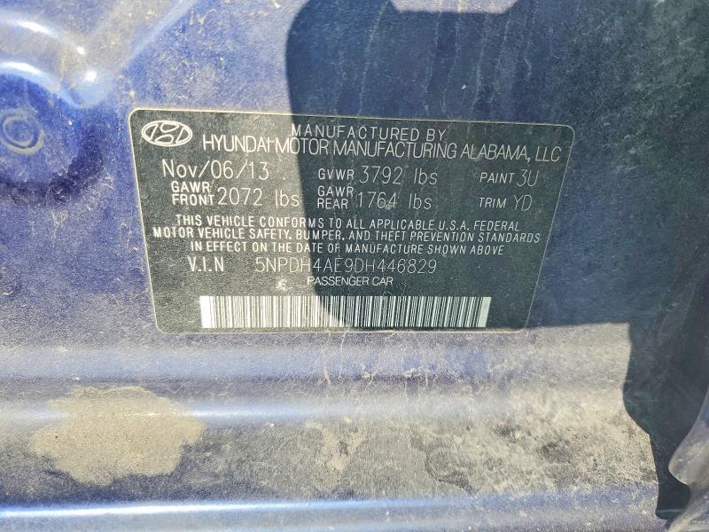 Продажа на аукционе авто 2013 Hyundai Elantra, vin: 5NPDH4AE9DH446829, номер лота: 66638276
