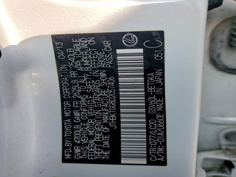 Aukcja sprzedaży 2013 Lexus Es, vin: JTHBK1GG8D2057406, numer aukcji: 63410116