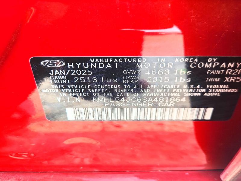 66110456 :رقم المزاد ، KMHL54JC6SA481864 vin ، 2025 Hyundai Sonata مزاد بيع