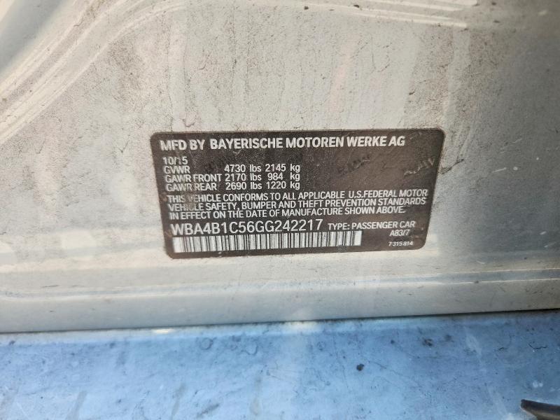 65323176 :رقم المزاد ، WBA4B1C56GG242217 vin ، 2016 Bmw 435 مزاد بيع