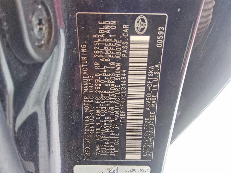 66831866 :رقم المزاد ، 4T1BF1FK7EU314844 vin ، 2014 Toyota Camry مزاد بيع